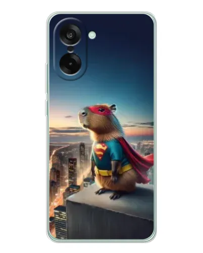 Чехол для OnePlus Nord CE 5 с картинкой «Капи-мен супергерой»