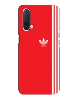 Чехол для OnePlus Nord CE 5G с картинкой «Красный минимализм Adidas»