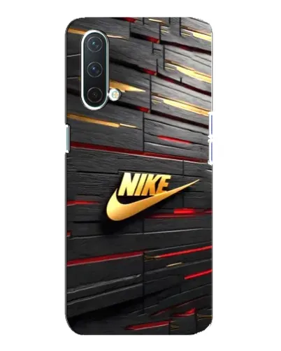 Чехол для OnePlus Nord CE 5G с картинкой «Золотой Nike на металле»