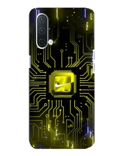 Чехол для OnePlus Nord CE 5G с картинкой «Nike — золотая искра»