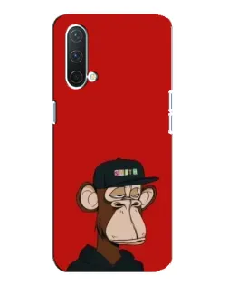 Чехол для OnePlus Nord CE 5G с картинкой «Bored Ape — красный фон» Чехол для OnePlus Nord CE 5G с картинкой «Bored Ape — красный фон»
