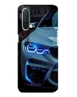Чехол для OnePlus Nord CE 5G с картинкой «Взгляд BMW с синими фарами»