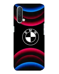 Чехол для OnePlus Nord CE 5G с картинкой «Логотип BMW и неоновые дуги»