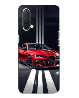 Чехол для OnePlus Nord CE 5G с картинкой «Красная BMW на дороге»