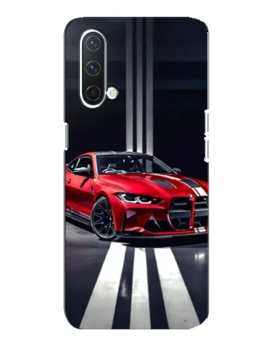 Чехол для OnePlus Nord CE 5G с картинкой «Красная BMW на дороге»