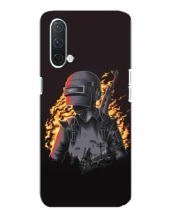 Чехол для OnePlus Nord CE 5G с картинкой «PUBG — огненный силуэт»