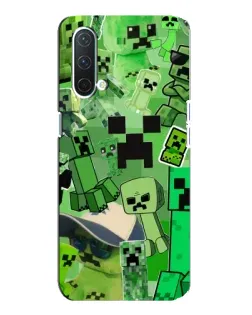 Чехол для OnePlus Nord CE 5G с картинкой «Криперы Minecraft»