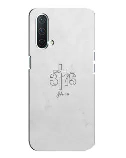 Чехол для OnePlus Nord CE 5G с картинкой «Иоанна 3:16 Крест»