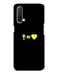 Чехол для OnePlus Nord CE 5G с картинкой «Сердце и Крест»