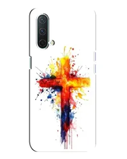 Чехол для OnePlus Nord CE 5G с картинкой «Акварельный крест»