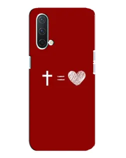 Чехол для OnePlus Nord CE 5G с картинкой «Уравнение любви»