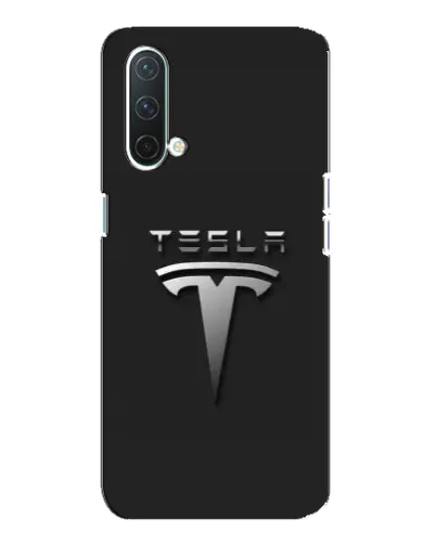 Чехол для OnePlus Nord CE 5G с картинкой «Стальной логотип Tesla»