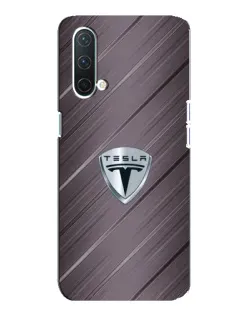 Чехол для OnePlus Nord CE 5G с картинкой «Металлическая текстура Tesla»