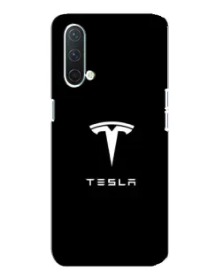 Чехол для OnePlus Nord CE 5G с картинкой «Tesla White Logo»