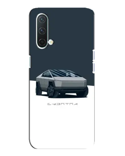 Чехол для OnePlus Nord CE 5G с картинкой «Серебристый Cybertruck Tesla»