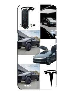 Чехол для OnePlus Nord CE 5G с картинкой «Коллаж Cybertruck Tesla»