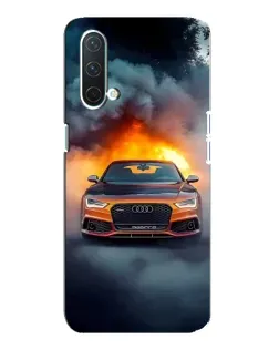Чехол для OnePlus Nord CE 5G с картинкой «Audi в огненном дыму»