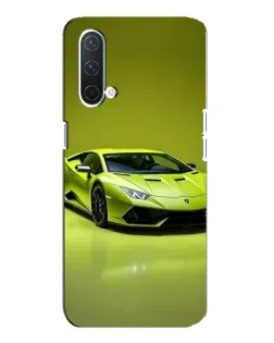 Чехол для OnePlus Nord CE 5G с картинкой «Салатовый Lamborghini Huracan»