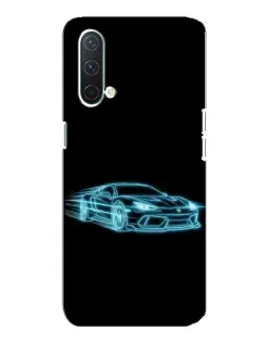 Чехол для OnePlus Nord CE 5G с картинкой «Неоновый контур Lamborghini»