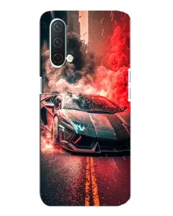 Чехол для OnePlus Nord CE 5G с картинкой «Lamborghini красный дым»