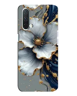 Чохол для OnePlus Nord CE 5G з картинкою «Біла квітка та золотий флюїд»