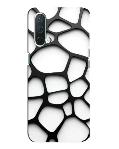 Чехол для OnePlus Nord CE 5G с картинкой «Белая объемная сетка»