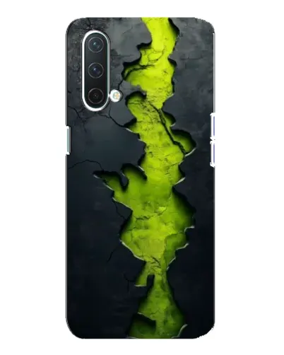 Чехол для OnePlus Nord CE 5G с картинкой «Салатовый разлом скалы»