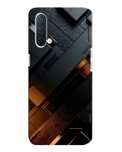 Чехол для OnePlus Nord CE 5G с картинкой «Черные геометрические блоки»