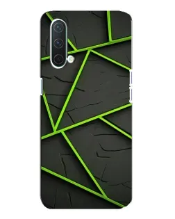 Чехол для OnePlus Nord CE 5G с картинкой «Зеленые геометрические линии»