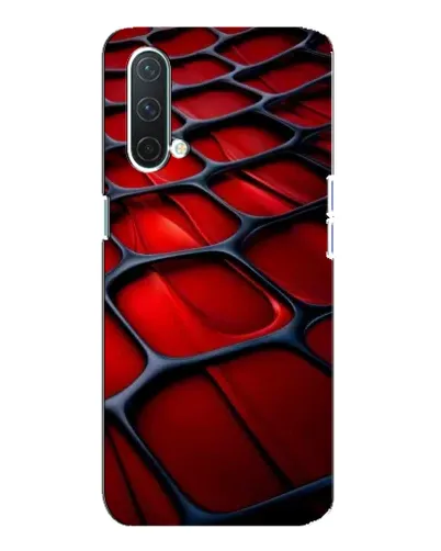 Чехол для OnePlus Nord CE 5G с картинкой «Красная глянцевая сетка»