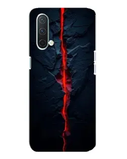 Чехол для OnePlus Nord CE 5G с картинкой «Kрасная лавовая трещина»