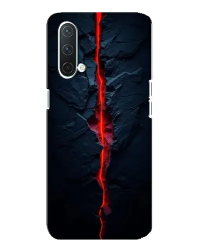 Чехол для OnePlus Nord CE 5G с картинкой «Kрасная лавовая трещина»