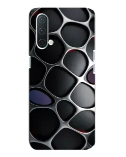 Чехол для OnePlus Nord CE 5G с картинкой «Объемная темная решетка»