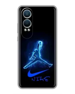 Чехол для OnePlus Nord CE4 Lite с картинкой «Jordan Neon Blue»