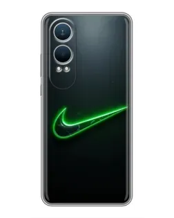 Чехол для OnePlus Nord CE4 Lite с картинкой «Неоновый контур Nike»