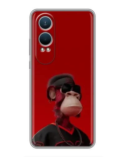 Чехол для OnePlus Nord CE4 Lite с картинкой «Bored Ape в красном»