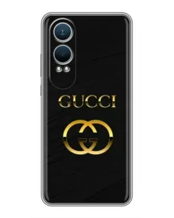 Чехол для OnePlus Nord CE4 Lite с картинкой «Золотой логотип Gucci»