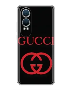 Чехол для OnePlus Nord CE4 Lite с картинкой «Gucci — красный логотип»