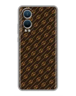 Чехол для OnePlus Nord CE4 Lite с картинкой «Gucci — золотые диагонали»