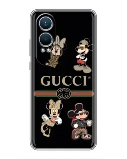 Чехол для OnePlus Nord CE4 Lite с картинкой «Gucci — герои Disney и монограмма»