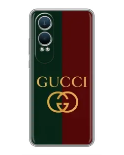 Чехол для OnePlus Nord CE4 Lite с картинкой «Gucci — темно-зеленый градиент»