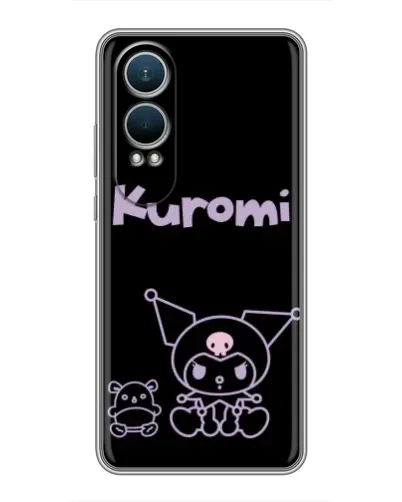 Чехол для OnePlus Nord CE4 Lite с картинкой «Kuromi — черный минимализм»