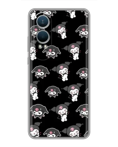 Чехол для OnePlus Nord CE4 Lite с картинкой «Черный паттерн Kuromi»