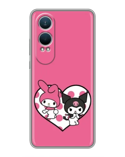 Чехол для OnePlus Nord CE4 Lite с картинкой «Kuromi и My Melody»