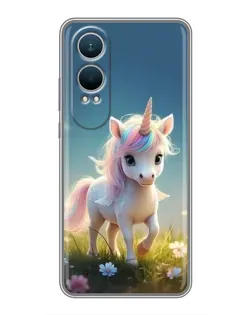 Чехол для OnePlus Nord CE4 Lite с картинкой «Единорог на поляне» Чехол для OnePlus Nord CE4 Lite с картинкой «Единорог на поляне»