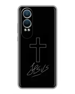 Чехол для OnePlus Nord CE4 Lite с картинкой «Графический крест Jesus»