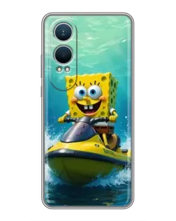 Чехол для OnePlus Nord CE4 Lite с картинкой «Спанч Боб на гидроцикле»