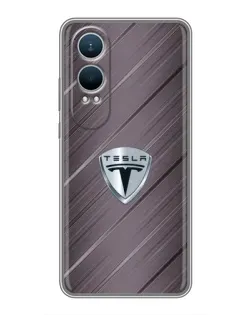 Чехол для OnePlus Nord CE4 Lite с картинкой «Металлическая текстура Tesla» Чехол для OnePlus Nord CE4 Lite с картинкой «Металлическая текстура Tesla»