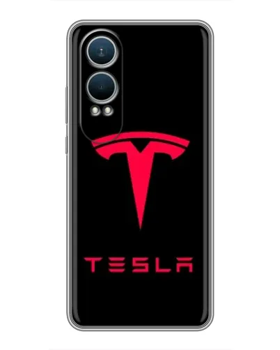 Чехол для OnePlus Nord CE4 Lite с картинкой «Tesla Red Logo»