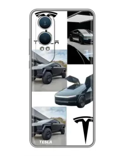 Чехол для OnePlus Nord CE4 Lite с картинкой «Коллаж Cybertruck Tesla» Чехол для OnePlus Nord CE4 Lite с картинкой «Коллаж Cybertruck Tesla»